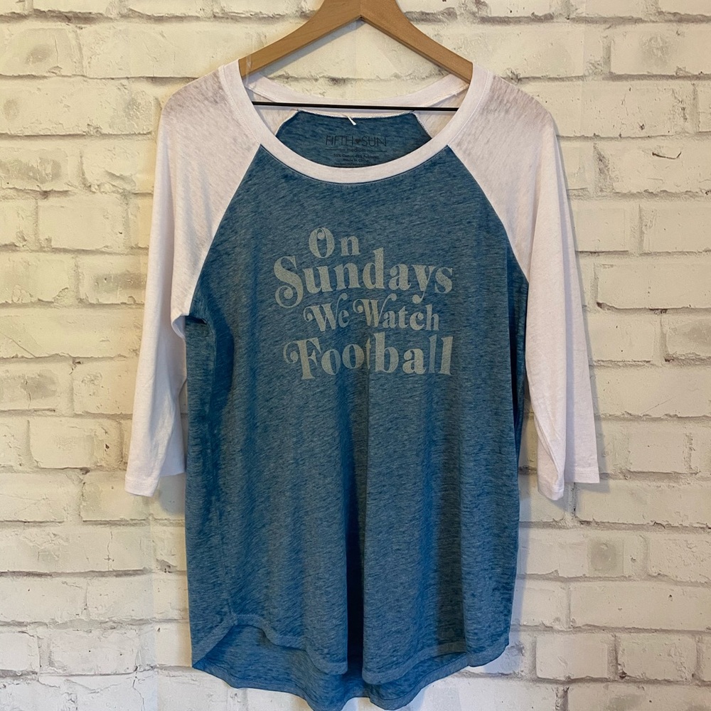 NWOT Fifth Sun football burnout tshirt